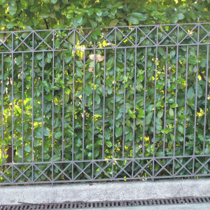 Recinzione in ferro con greche