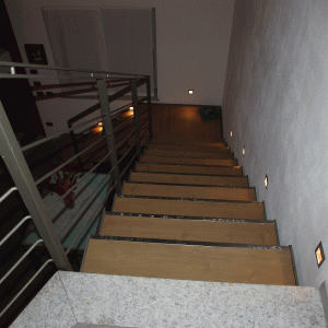 Scala acciaio e legno