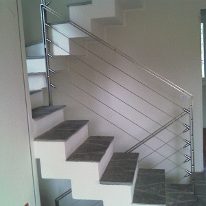 Parapetto in inox lucido