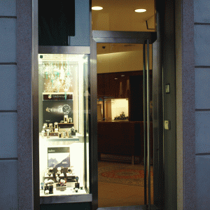 Vetrina in inox satinato