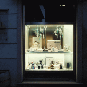 Vetrina in inox satinato