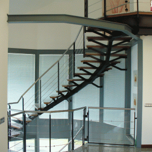 Scala acciaio a sbalzo