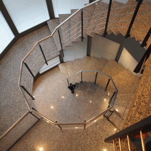 Scala acciaio a sbalzo