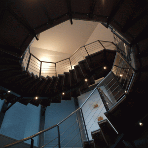 Scala acciaio a sbalzo