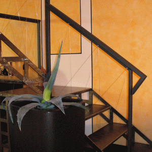 Scala in ferro spazzolato