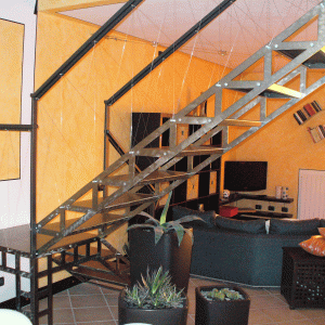 Scala in ferro spazzolato