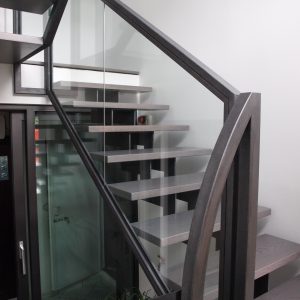 Scala acciaio e legno