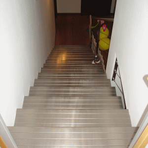 Scala a sbalzo in inox