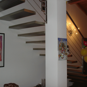 Scala a sbalzo in inox